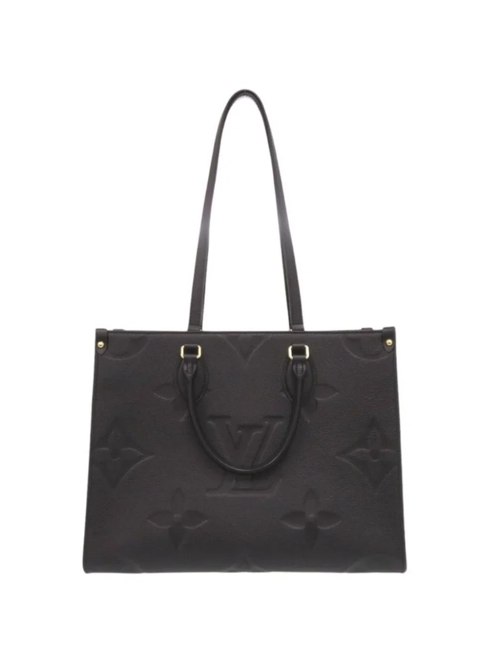 Louis Vuitton on the Go MM Monogram Empreinte Noir 2-Way Tote Black